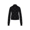 Balenciaga All-over Zip-up Cardigan In Black