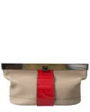 Balenciaga Alligator Clutch In Sand