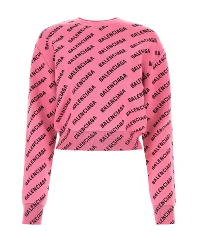 BALENCIAGA BALENCIAGA ALLOVER LOGO KNITTED JUMPER