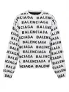 Balenciaga Logo-monogrammed Wool-blend Jumper In White,black