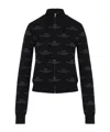Balenciaga All-over Zip-up Cardigan For Women In Black