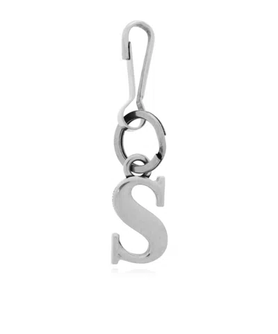 Balenciaga Alphabet Key Chain In Gray
