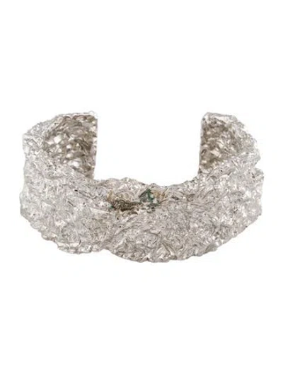Pre-owned Balenciaga Alu Cuff Bracelet, 6.75" In Multicolor