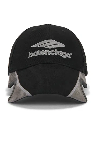 Balenciaga American Football Cap In Black