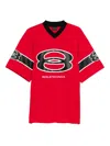 Balenciaga American Football T-shirt Mit V-ausschnitt In Red