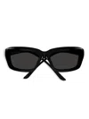 Balenciaga Rectangular Sunglasses In 黑色