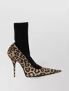 Balenciaga Printed Suede Avenue Sock Pumps