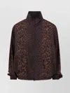 Balenciaga Oversize Leopard Print Tracksuit Top In Brown