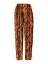 Balenciaga Straight Leg Trousers Elastic Waistband In Orange