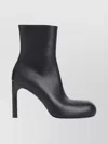 Balenciaga Ankle Bootie With Round Toe Design In Black