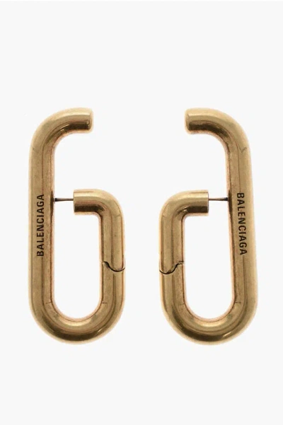 Balenciaga Antique Gold-tone Metal Earrings