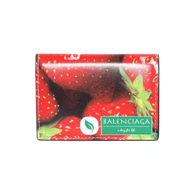 Pre-owned Balenciaga Antwerp Mini Wallet 'strawberry'