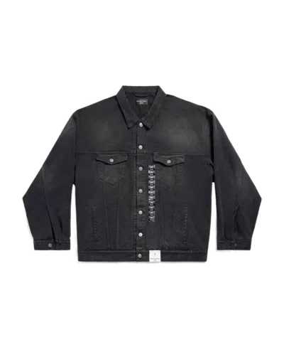 BALENCIAGA BALENCIAGA COLLARED BUTTON-UP DENIM JACKET