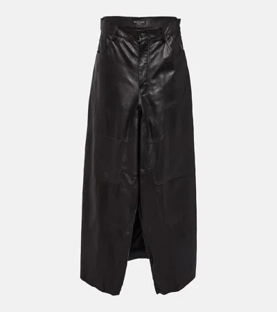 Balenciaga Apron Pants Skirt In Black