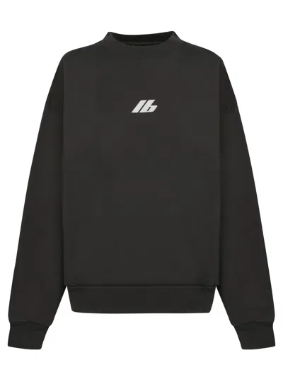 Balenciaga Women's Activewear Logo Medium Fit Sweatshirt In Faded Black