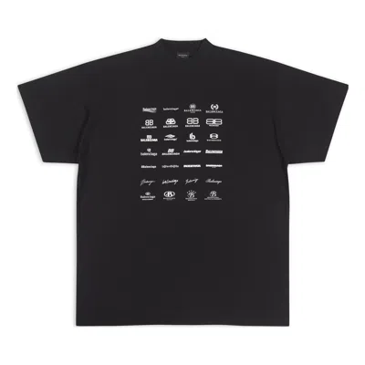 Balenciaga Archives Logos T-shirt Oversized 'black'