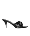 Balenciaga Sandali Cagole Donna Pelle Nero In Black