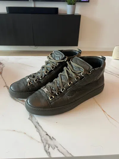 Pre-owned Balenciaga Arena High Shoes In Grey