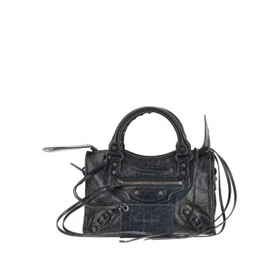 Balenciaga Arena Leather 'le City' Mini Bag In Black