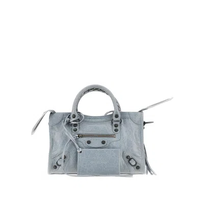 Balenciaga Arena Leather Small 'le City' Bag In Grey