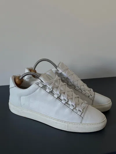 Pre-owned Balenciaga Arena Low Sneakers In White