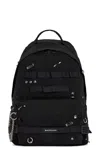 Balenciaga Military Medium Backpack With Safety Pin Embellishments In Black