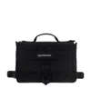 Balenciaga Army Embroidered-logo Messenger Bag In Black