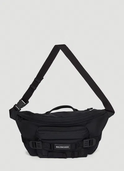Balenciaga Army Large Belt Bag In Black