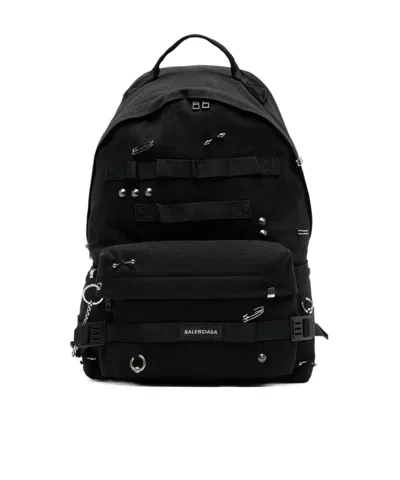 Balenciaga Army Medium Backpack In Black