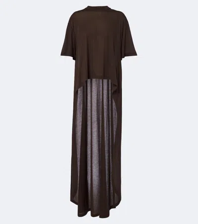 Balenciaga Asymmetric Cotton-blend Jersey T-shirt In Multi