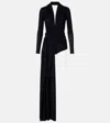 Balenciaga Asymmetric Draped Minidress In Black