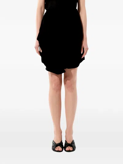 Balenciaga Asymmetric Draped Skirt In Black