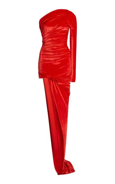 Balenciaga Asymmetric Dress In Red