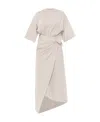 Balenciaga Asymmetric-hem T-shirt Dress In Nude