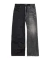 Balenciaga Men Fifty-fifty Denim Jeans In Black