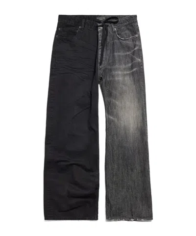 Balenciaga Asymmetric Jeans In Black