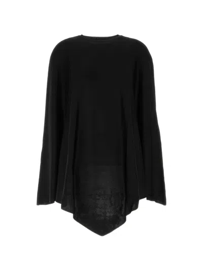 Balenciaga Balancing Stretch Viscose Blend Cape In Black