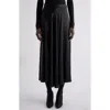 Balenciaga Asymmetrical Midi Skirt In Black