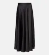 Balenciaga Asymmetrical Midi Skirt In Black