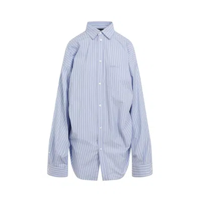 Balenciaga Asymmetric Shirt In Blue