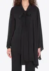 Balenciaga Asymmetric Silk Scarf Blouse