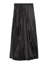 Balenciaga Asymmetrical Midi Skirt In Black