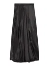 Balenciaga Asymmetrical Midi Skirt In Black