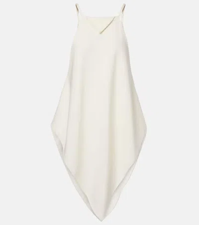 Balenciaga Asymmetric Square-neckl Top In Neutral