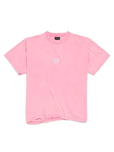 BALENCIAGA BALENCIAGA ASYMMETRICAL BOTTOM LAUREL CLASSIC BOXY T-SHIRT