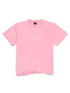Balenciaga Asymmetrical Bottom Laurel Classic Boxy T-shirt Clothing In Multicolor