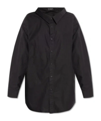 BALENCIAGA BALENCIAGA OFF-SHOULDER OVERSIZED POPLIN SHIRT