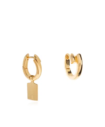 Balenciaga Asymmetrical Earrings In Gold