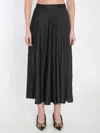 Balenciaga Asymmetric Black Skirt With Flowing Silhouette In Black