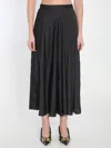 Balenciaga Asymmetrical Midi Skirt In Black